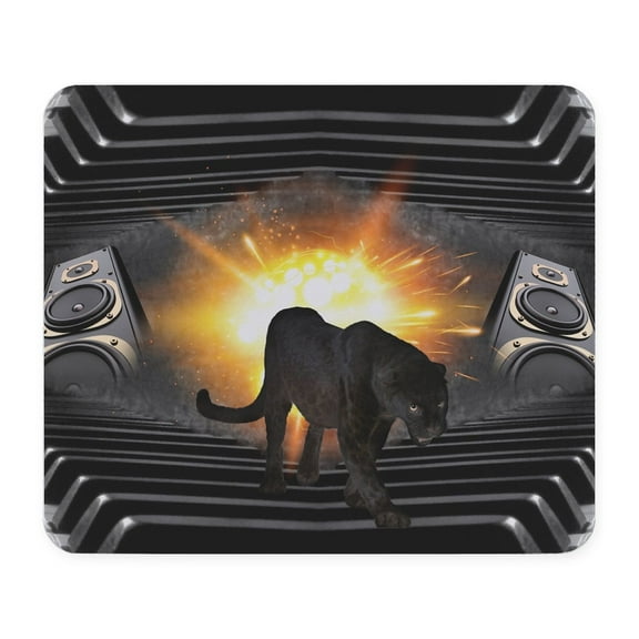 CafePress - Black Panther Music Design Mousepad - Non-slip Rubber Mousepad, Gaming Mouse Pad