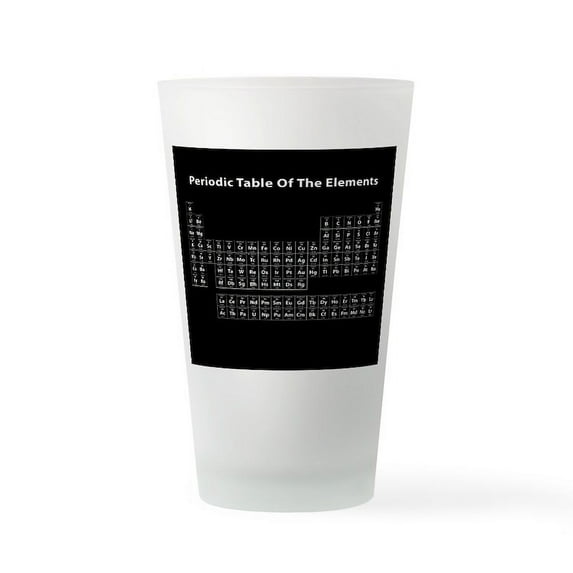 CafePress - Black Periodic Table - Pint Glass, Drinking Glass, 16 oz. CafePress