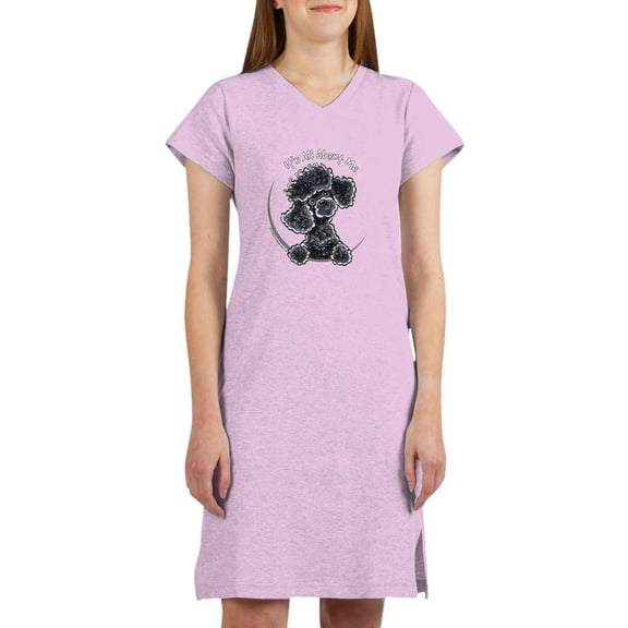 CafePress - Black Poodle IAAM Full - Women's Nightshirt