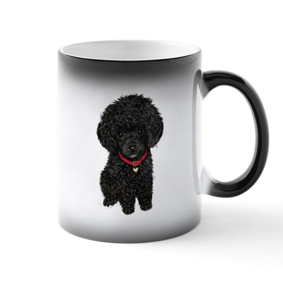 CafePress - Black Poodle Puppy - 11 oz Color Changing Magic Mug