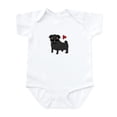thumbnail image 1 of CafePress - Black Pug Love Infant Bodysuit - Baby Light Bodysuit, Size Newborn - 24 Months, 1 of 4
