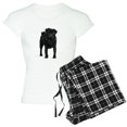 thumbnail image 1 of CafePress - Black Pug Pajamas - Women's Light Pajamas, 1 of 4