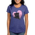 thumbnail image 1 of CafePress - Black Pug Pink Hear T Shirt - Womens Tri-blend T-Shirt, 1 of 4