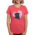 thumbnail image 1 of CafePress - Black Pug Pink Hear T Shirt - Womens Tri-blend T-Shirt, 1 of 4