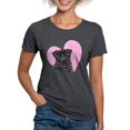 thumbnail image 1 of CafePress - Black Pug Pink Hear T Shirt - Womens Tri-blend T-Shirt, 1 of 4