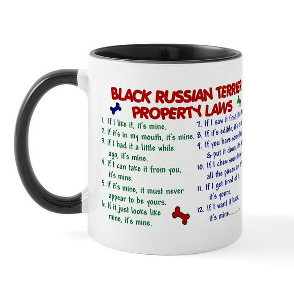 CafePress - Black Russian Terrier Property Laws 2 Mug - 11 oz Ceramic Mug - Novelty Coffee Tea Cup