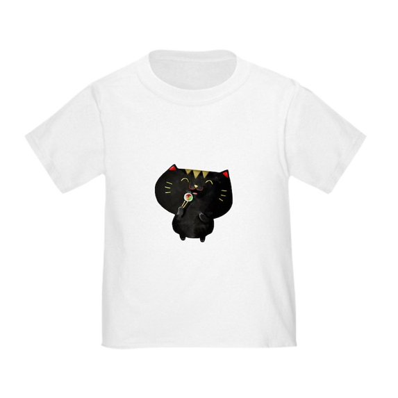 CafePress - Black Sushi Cat T Shirt - Cute Toddler T-Shirt, 100% Cotton
