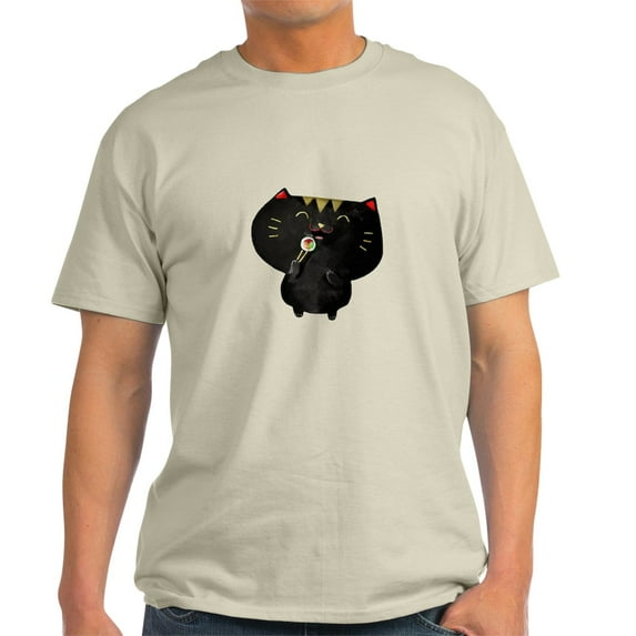 CafePress - Black Sushi Cat T Shirt - Men's Classic Graphic T-Shirt