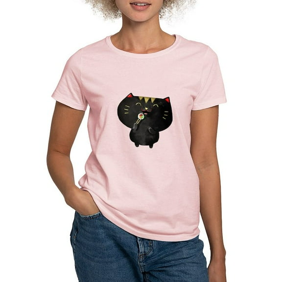 CafePress - Black Sushi Cat T Shirt - Women's Classic T-Shirt