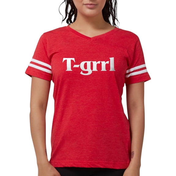 CafePress - Black T Shirt - Womens Football Shirt