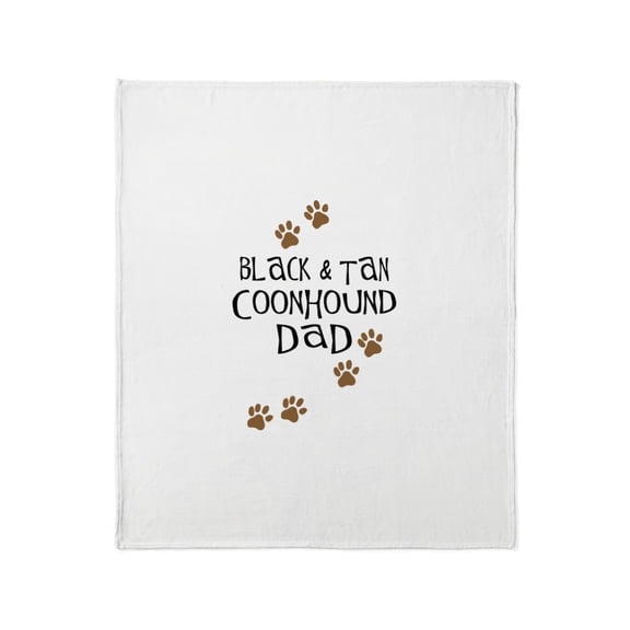 CafePress - Black & Tan Coonhound Dad Throw Blanket - Soft Fleece Throw Blanket, 50"x60" for All Ages