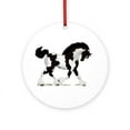 thumbnail image 1 of CafePress - Black Tobiano Gypsy Horse -  Round Wood Ornament 4", 1 of 2