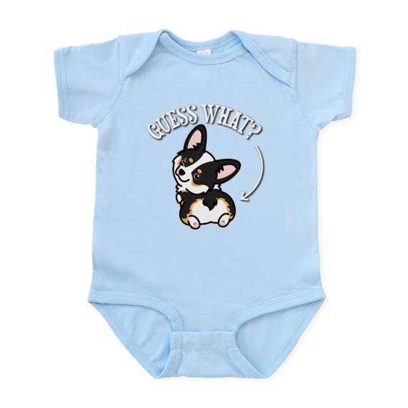 CafePress - Black Tricolor Corgi Body Suit - Baby Light Bodysuit, Size Newborn - 24 Months