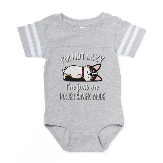 CafePress - Black Tricolor Corgi - Cute Infant Baby Football Bodysuit