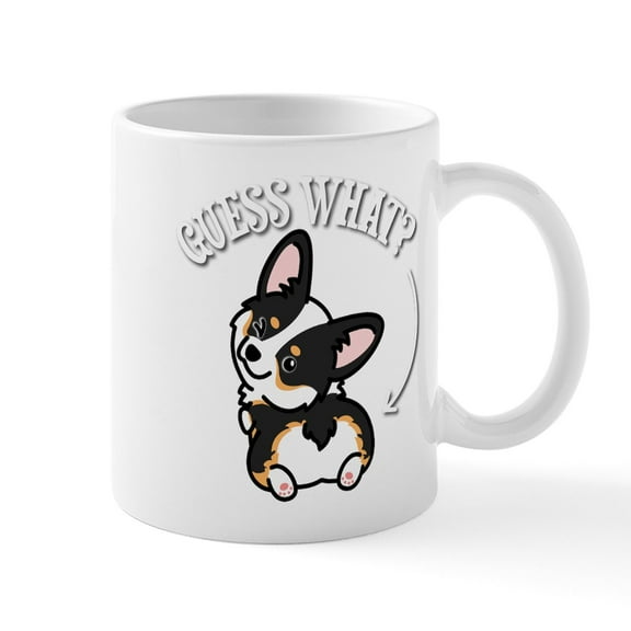 CafePress - Black Tricolor Corgi Mugs - 11 oz Ceramic Mug - Novelty Coffee Tea Cup