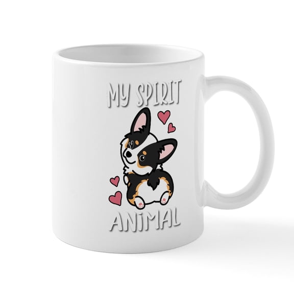 CafePress - Black Tricolor Corgi Mugs - 11 oz Ceramic Mug - Novelty Coffee Tea Cup