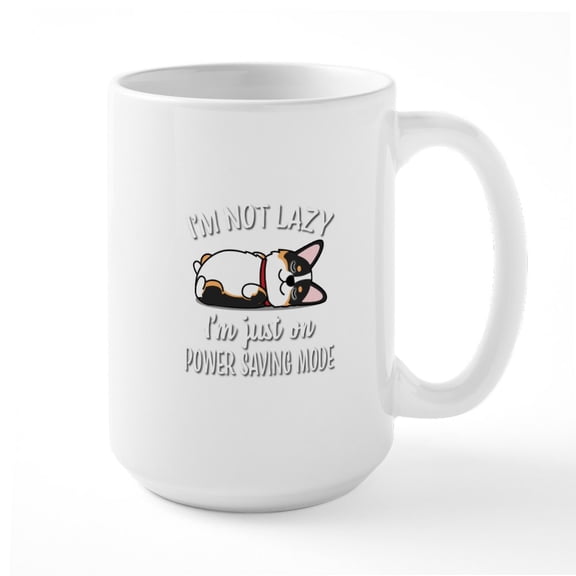 CafePress - Black Tricolor Corgi Mugs - 15 oz Ceramic Large White Novelty Mug