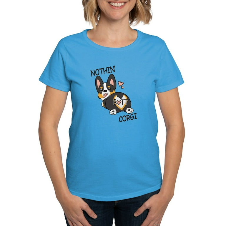 CafePress Black Tricolor Corgi T Shirt Women s Traditional Fit Dark T Shirt Walmart
