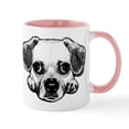 thumbnail image 1 of CafePress - Black & White Puggle Mug - 11 oz Ceramic Mug - Novelty Coffee Tea Cup, 1 of 6