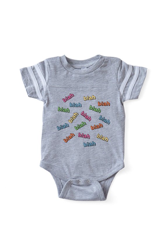 - Blah Blah_Tr - Cute Infant Baby Football Bodysuit