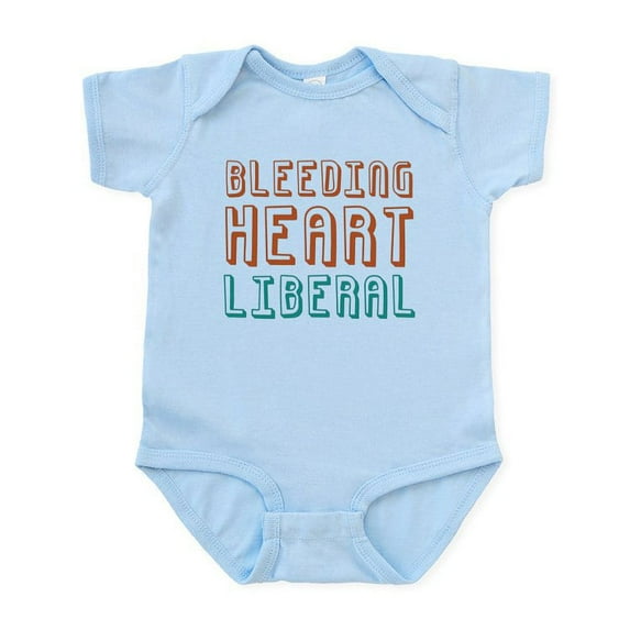 CafePress - Bleeding Heart Liberal Infant Bodysuit - Baby Light Bodysuit, Size Newborn - 24 Months