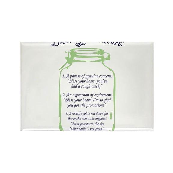 CafePress - Bless Your Heart Magnets - Rectangle Magnet, 2"x3" Refrigerator Magnet
