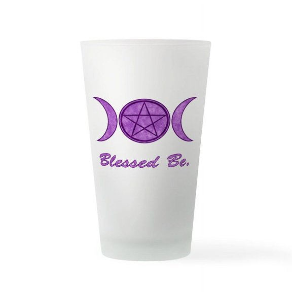 CafePress - Blessed Be (Purple) - Pint Glass, Drinking Glass, 16 oz. CafePress