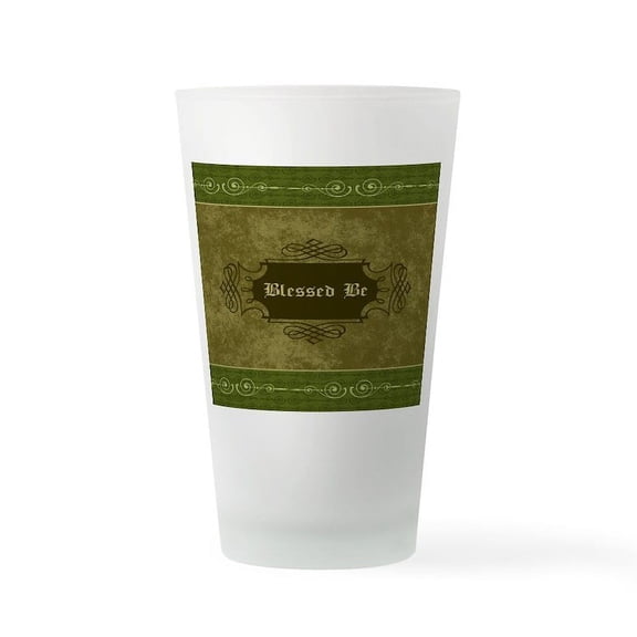 CafePress - Blessed Be Vintage (Green) - Pint Glass, Drinking Glass, 16 oz. CafePress