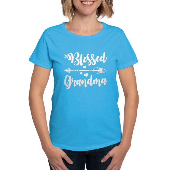 CafePress - Blessed Grandma T Shirt - Women's Traditional Fit Dark T-Shirt