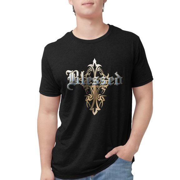 CafePress - Blessed Men's Deluxe T Shirt - Mens Tri-blend T-Shirt