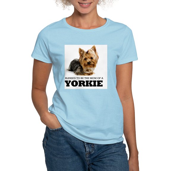 CafePress - Blessed YORKIE MOM Women's Light T Shirt - Women's Classic T-Shirt