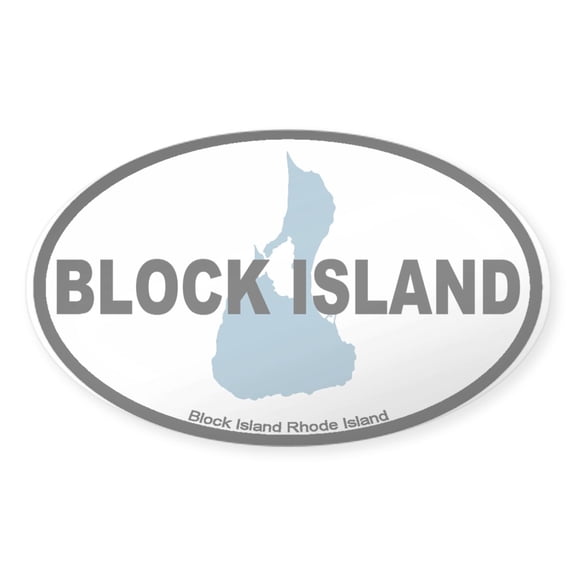 CafePress - Block Island RI Oval Design. - Sticker (Oval)