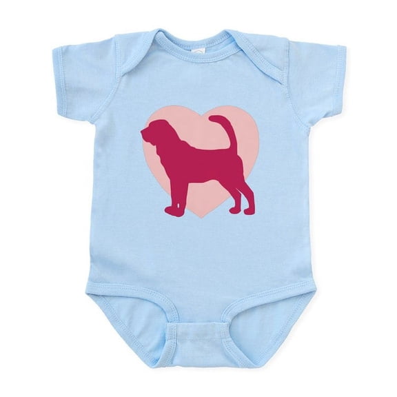 CafePress - Bloodhound Valentine's Day Infant Bodysuit - Baby Light Bodysuit, Size Newborn - 24 Months