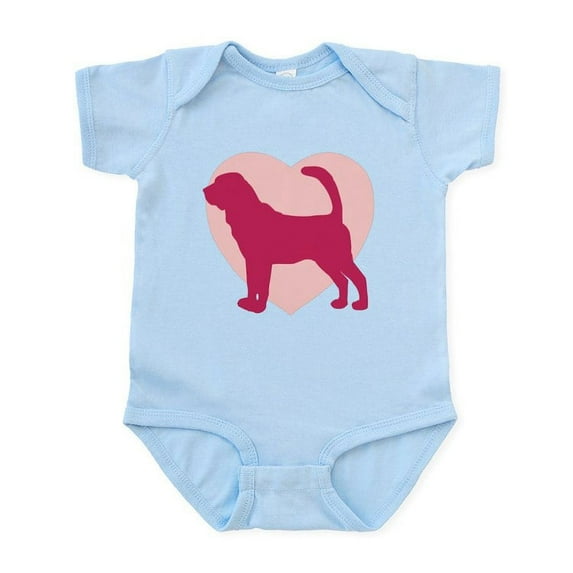 CafePress - Bloodhound Valentine's Day Infant Bodysuit - Baby Light Bodysuit, Size Newborn - 24 Months