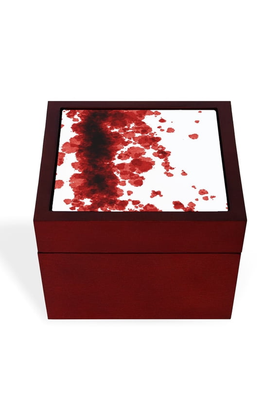 - Bloody Mess - Keepsake Box, Finished Hardwood Jewelry Box, Velvet Lined Memento Box