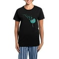 thumbnail image 1 of CafePress - Blowing Dandelion Aqua Women's Dark Pajamas - Women's Short Sleeve Print T-Shirt and Pants Dark Cotton Pajama Set, 1 of 7