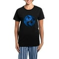 thumbnail image 1 of CafePress - Blue And Black Yin Yang Dragons Pajamas - Women's Short Sleeve Print T-Shirt and Pants Dark Cotton Pajama Set, 1 of 7