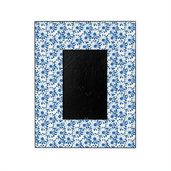 CafePress - Blue And White Daisy Floral Pattern - Decorative 8x10 Picture Frame