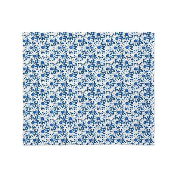 CafePress - Blue And White Daisy Floral Pattern Throw Blanket - Soft Fleece Throw Blanket, 50"x60" for All Ages