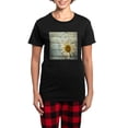 thumbnail image 1 of CafePress - Blue Barnwood Daisy Pajamas - Women's Short Sleeve Print T-Shirt and Pants Dark Cotton Pajama Set, 1 of 7