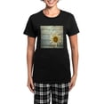 thumbnail image 1 of CafePress - Blue Barnwood Daisy Pajamas - Women's Short Sleeve Print T-Shirt and Pants Dark Cotton Pajama Set, 1 of 7