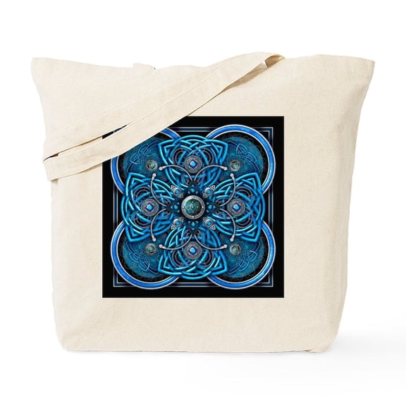 CafePress - Blue Celtic Tapestry Tote Bag - Unisex Canvas Tote Bag, Beige, 1-Piece
