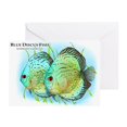 thumbnail image 1 of CafePress - Blue Discus Fish - Greeting Card, Blank Inside Matte, 1 of 3