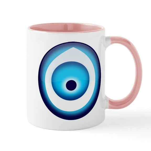 CafePress - Blue Evil Eye Mugs - 11 oz Ceramic Mug - Novelty Coffee Tea Cup