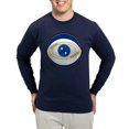 thumbnail image 1 of CafePress - Blue Evil Eye With Gold Accent Long Sleeve T Shirt - Long Sleeve Dark T-Shirt, 1 of 4