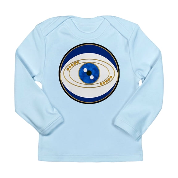 CafePress - Blue Evil Eye With Gold Accent Long Sleeve T Shirt - Long Sleeve Infant T-Shirt