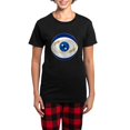 thumbnail image 1 of CafePress - Blue Evil Eye With Gold Accents Pajamas - Women's Short Sleeve Print T-Shirt and Pants Dark Cotton Pajama Set, 1 of 7