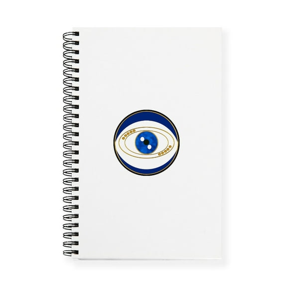 CafePress - Blue Evil Eye With Gold Accents - Spiral Bound Journal Notebook, Personal Diary Graph
