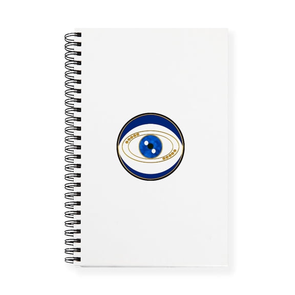 CafePress - Blue Evil Eye With Gold Accents - Spiral Bound Journal Notebook, Personal Diary Planner