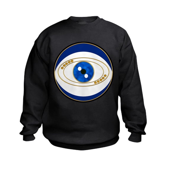CafePress - Blue Evil Eye With Gold Accents Sweatshirt - Kids Sweatshirt, Youth Crew Neck Sweatshirt